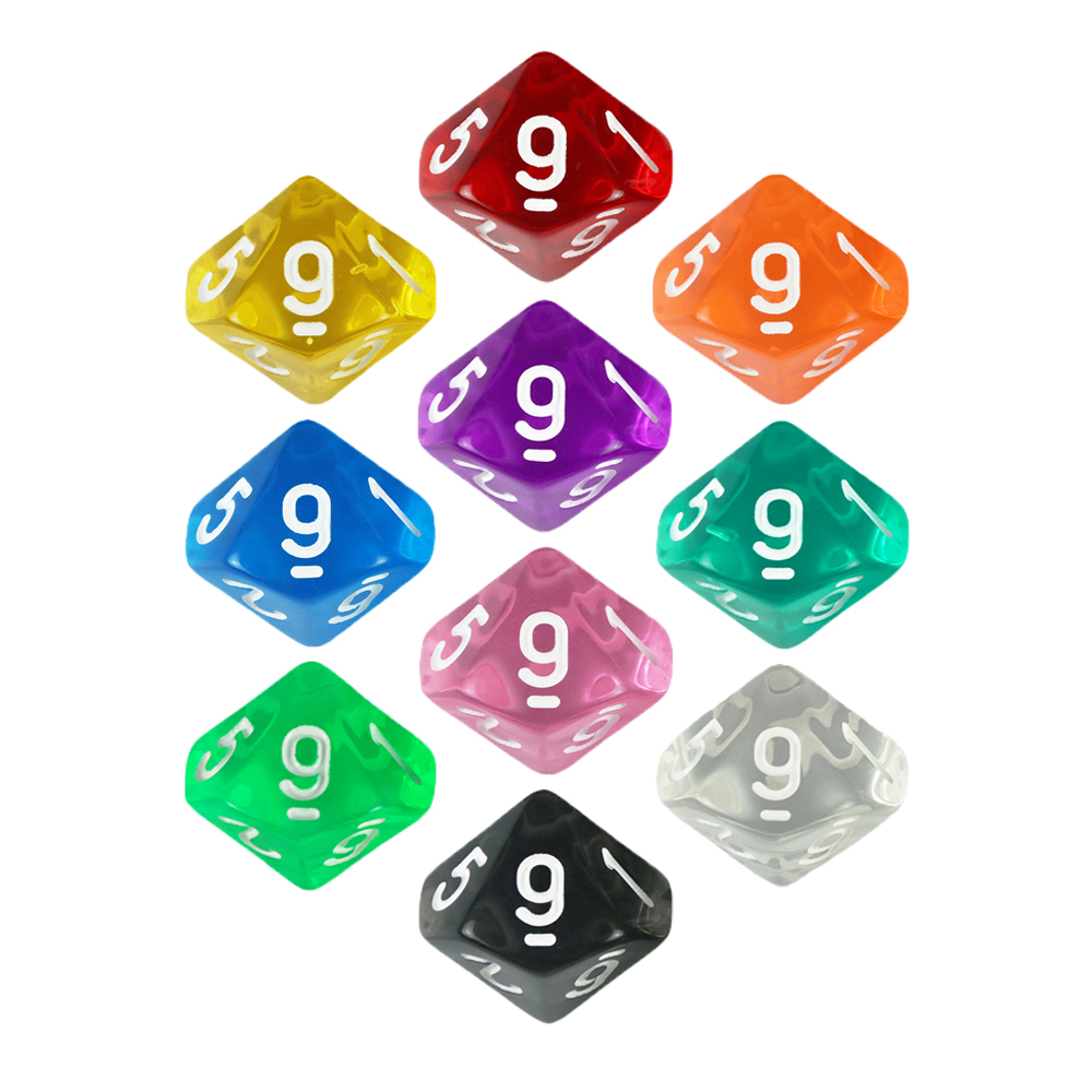 Board Game Digital - Masa Oyunu D10 Zar 10 adet