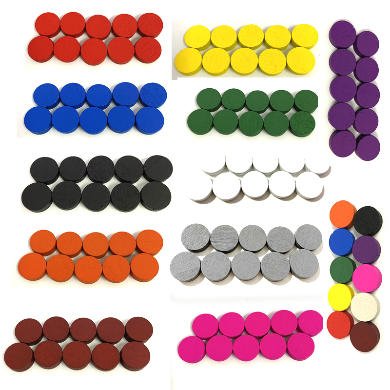 Chess Set Wooden - 50 adet 15*5 MM 11 Renk