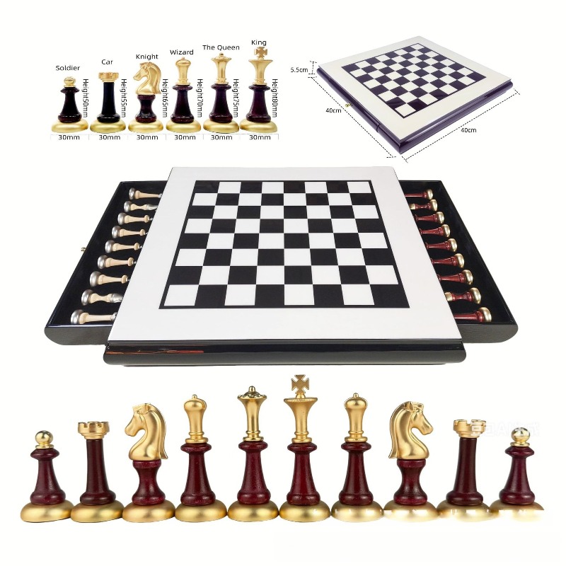 Chess Set Wooden - Yüksek Parlaklıkta Piyano Kaplamalı Ahşap Satranç