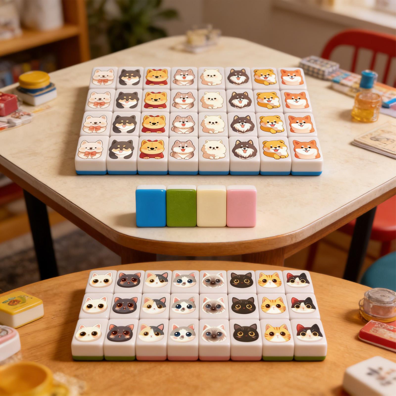Board Game Name - 65 adet mini Mahjong tahta oyunları