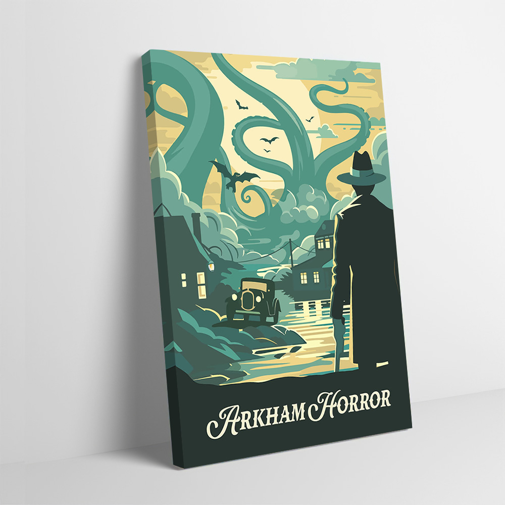 Board Game Inspiration - Arkham Horror Board Game'dan Esinlenen Baskı
