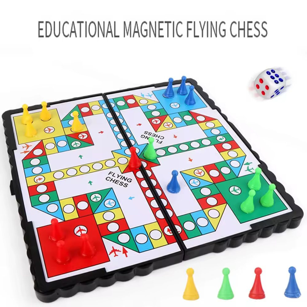 Board Game Ludo - Katlanabilir manyetik uçan satranç seti, oyun
