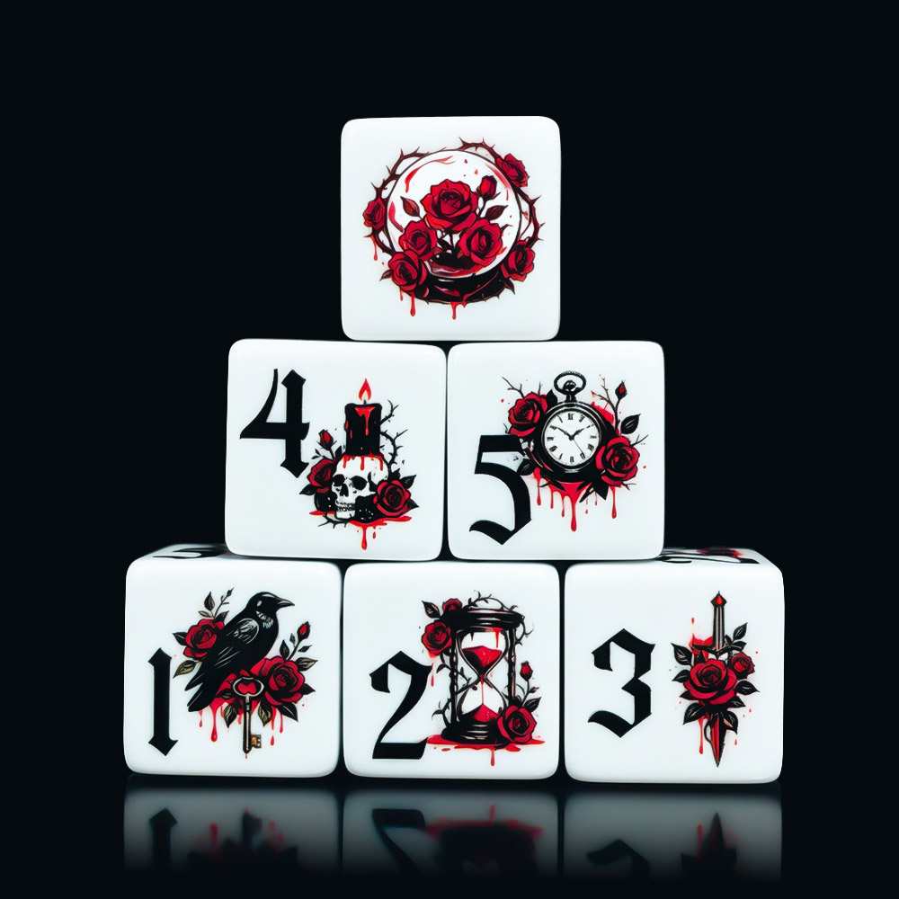 12 Adet Gotik Gül 16MM Baskılı - Board Game Electronic Table incelemesi ve fiyatı