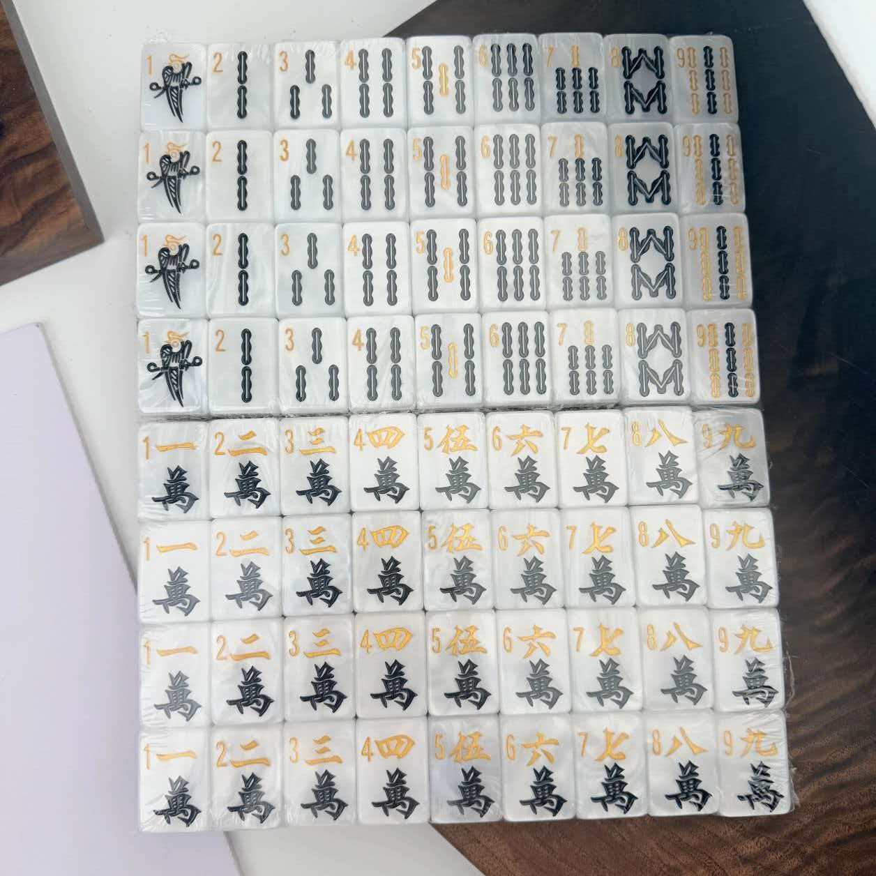 İnci Dokulu Siyah Altın Amerik - Board Game Mahjong incelemesi ve fiyatı