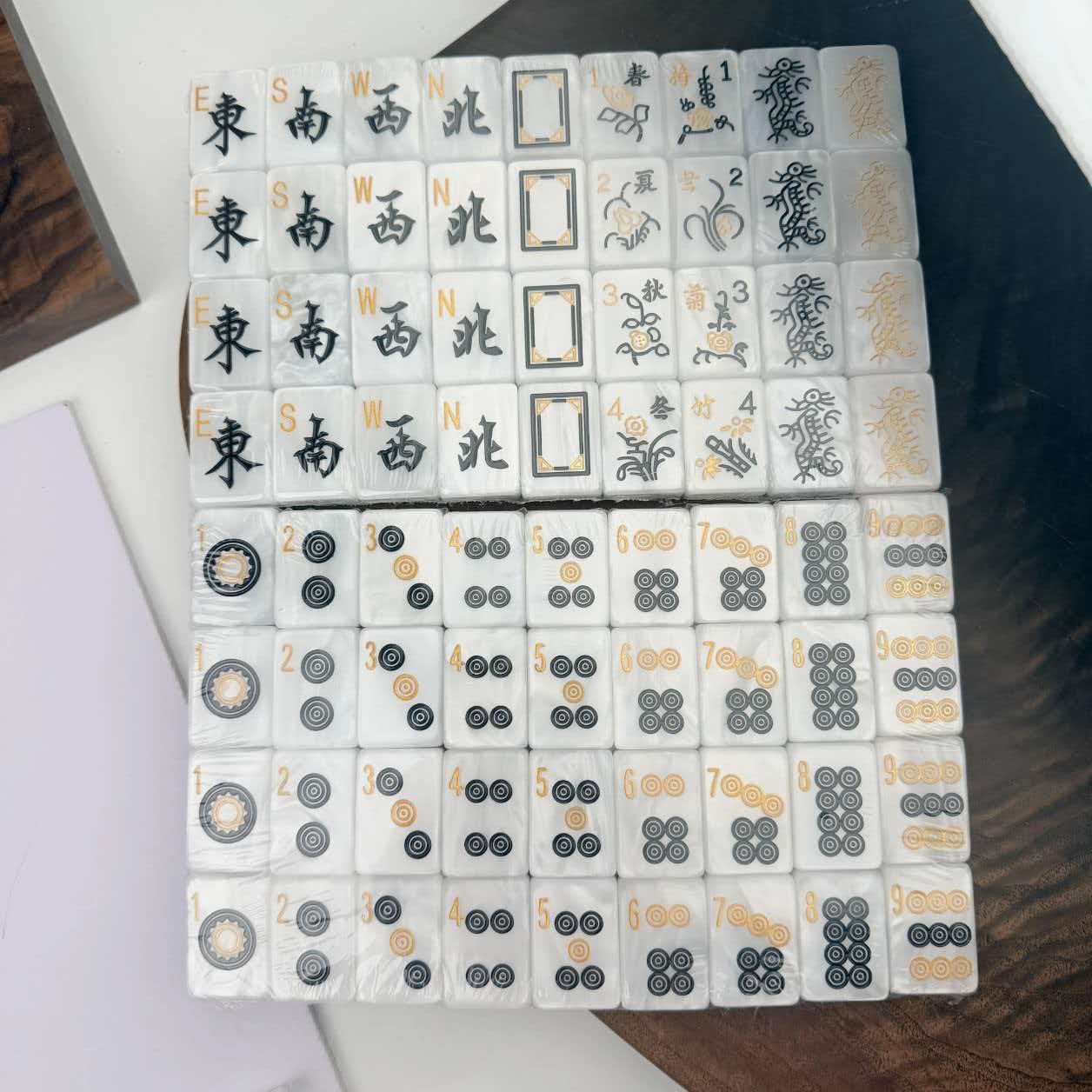 İnci Dokulu Siyah Altın Amerik - Board Game Mahjong incelemesi ve fiyatı