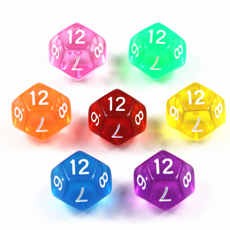 10 Adet 12 Taraflı Şeffaf Renk - Board Game Digital incelemesi ve fiyatı