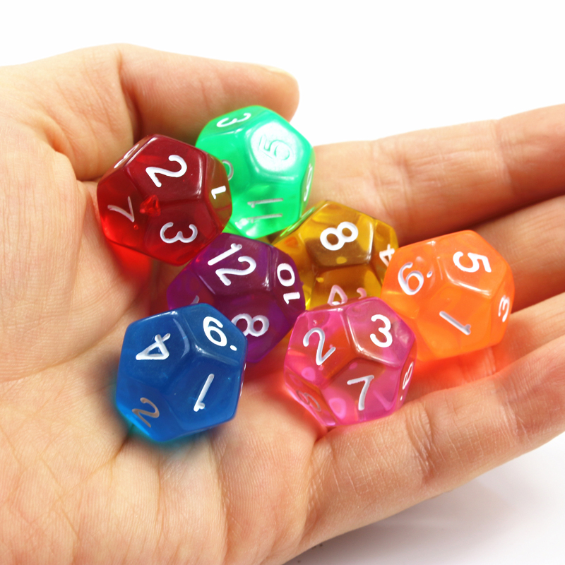 10 Adet 12 Taraflı Şeffaf Renk - Board Game Digital incelemesi ve fiyatı